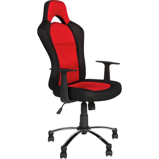 Buy HOME Gaming Adjustable Office Chair Black and Red at Argos.co.uk