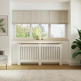 GFW Longslow Extra Large Radiator Cover - White & Oak