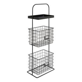 Habitat Basket Bathroom Storage Stand - Matt Black