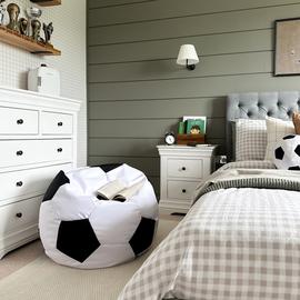 rucomfy Kids Mini Slouch Football Bean Bag Chair - Black