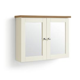Argos Home Livingston Double Mirrored Wall Cabinet - Cream