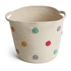 Habitat 35 Litre Spot Rope Storage Basket - White