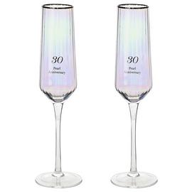 Amore by Juliana Set of 2 30th Anniversary Flute Glasses