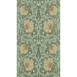Morris & Co. Pimpernel Bayleaf Green Floral Wallpaper