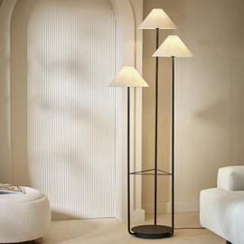 Habitat Astrid Multihead Floor Lamp - Black & Natural