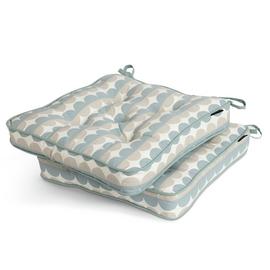 Habitat Circles Pack of 2 Seat Cushions - Green