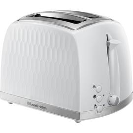 Russell Hobbs Honeycomb 2 Slice White Plastic Toaster 26060