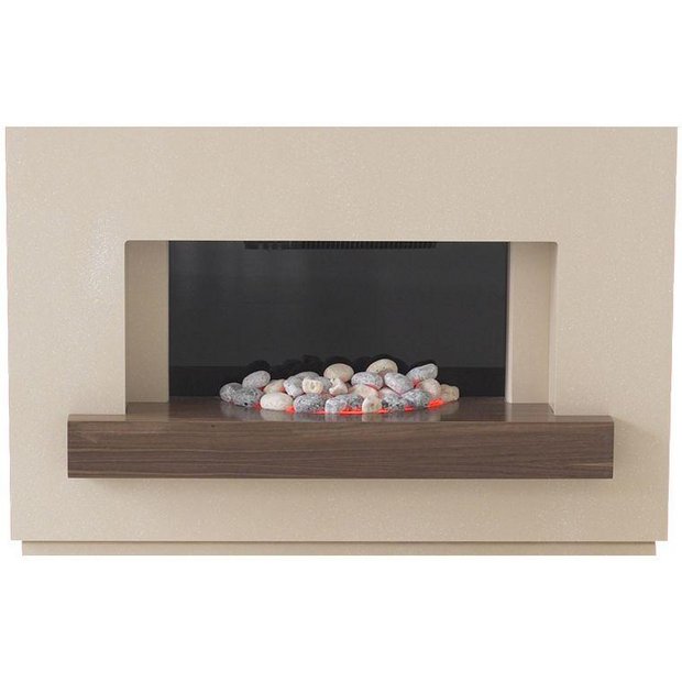 Buy Adam Sambro 2kW Electric Fireplace Suite Stone & Walnut at Argos