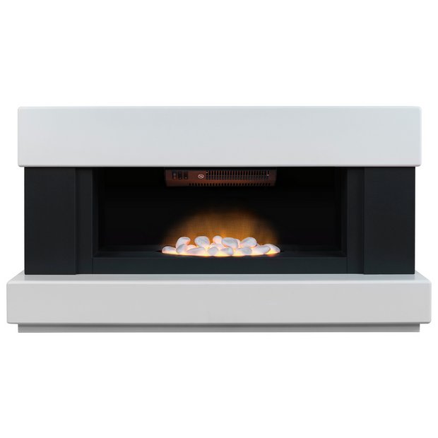 Buy Adam Verona 2kW Electric Fireplace Suite White & Black at Argos