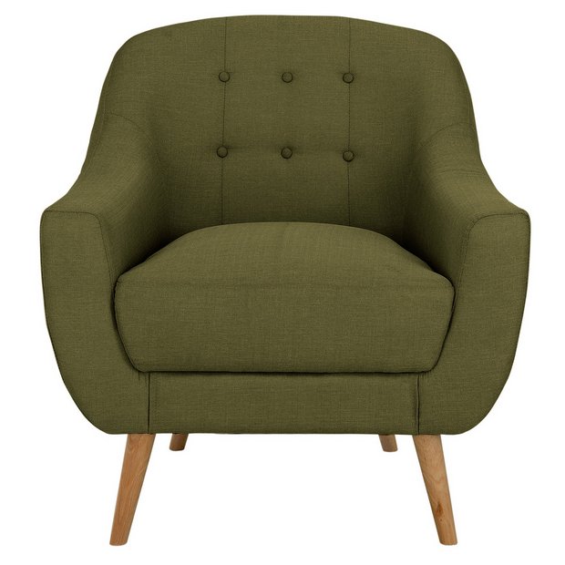 Buy Hygena Lexie Fabric Chair - Olive Green at Argos.co.uk - Your