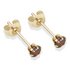 9ct Gold Brown Cubic Zirconia Stud Earrings3mm