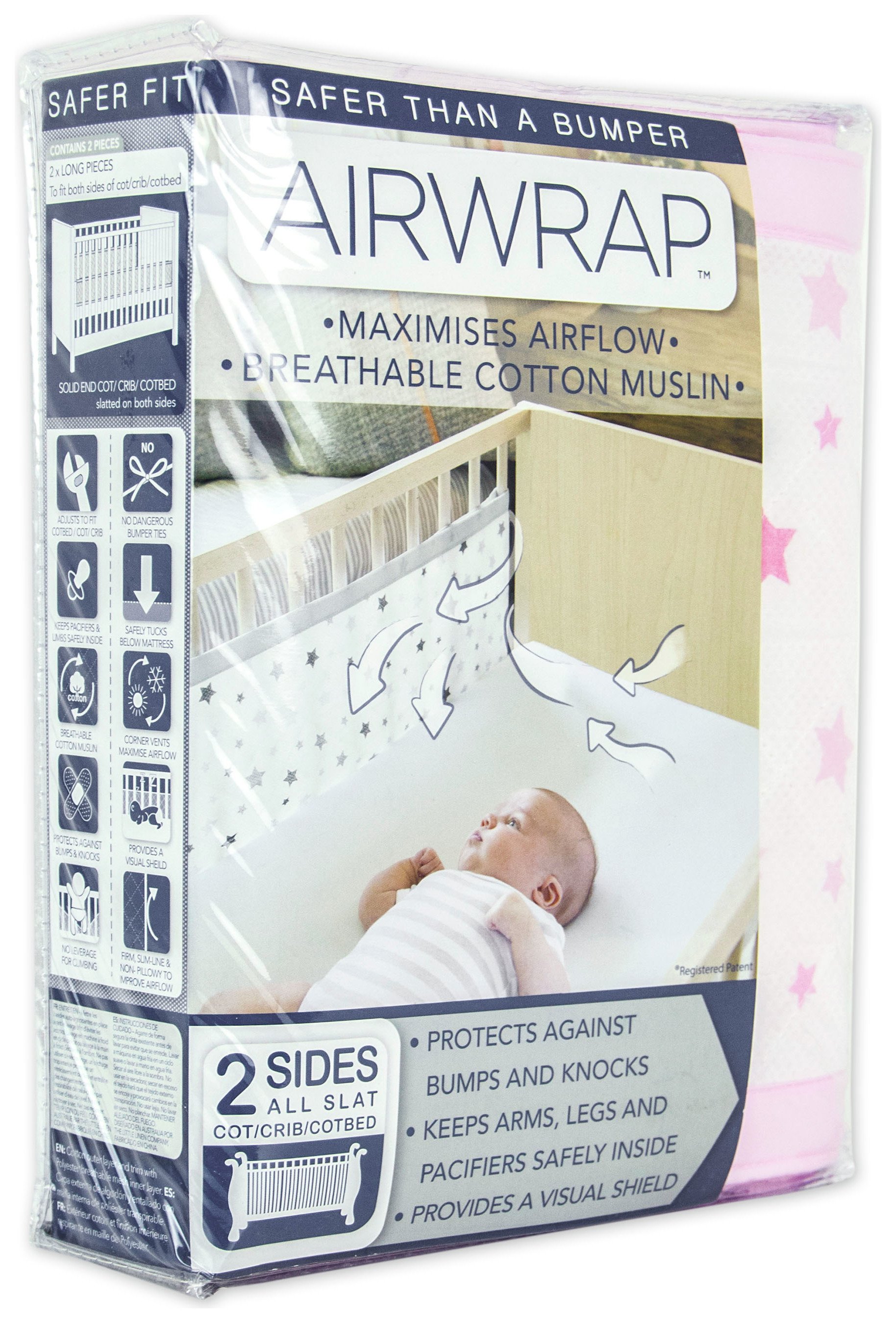 breathable cot bumper argos