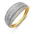 9ct Gold Pave Set Cubic Zirconia Dome Ring