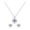 Revere Silver Cubic Zirconia Pendant & Earring Set
