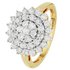 Revere 9ct Gold 1.00ct tw Diamond Cluster Ring