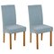 Argos Home Pair of Fabric Skirted Dining Chairs - Duck Egg