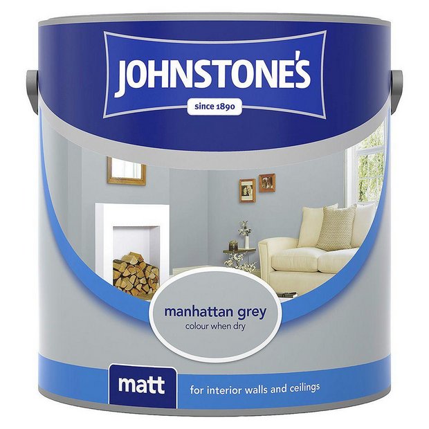 Buy Johnstone's Matt Emulsion Paint 2.5L Manhattan Grey at Argos.co