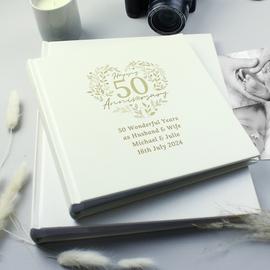 Personalised Message 50th Wedding Anniversary Photo Album