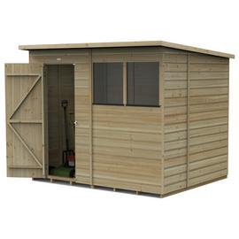 Forest Beckwood Shiplap 2 Windows Pent Shed - 8 x 6ft