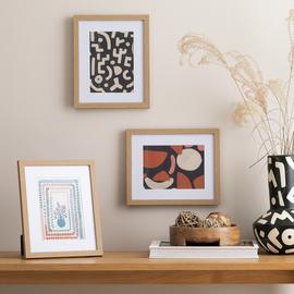 Habitat Wooden Picture Frame - Oak Effect - Pack of 3 - 5x7"