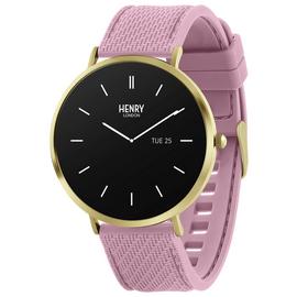 Henry London HD Ultra Slim Amoled Pink Strap Smart Watch