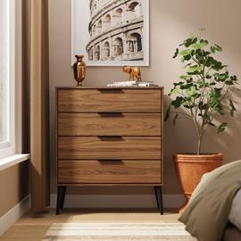 Livara Bergen 4 Drawer Chest - Walnut