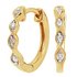 Revere 9ct Gold Plated Diamond Twist Hoop Earrings