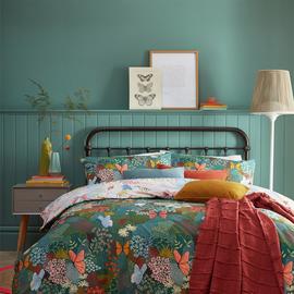 furn Forage Floral Teal Bedding Set - King size