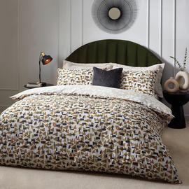 Hoem City Printed Toffee Bedding Set - King size