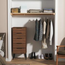Livara Bergen 5 Drawer Tallboy - Walnut