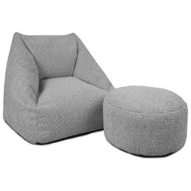 rucomfy Kids Snuggle Bean Bag Chair And Footstool - Grey