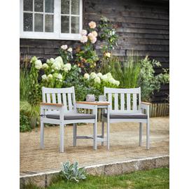 Argos Home Wooden Duo Love Seat - Grey