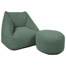 rucomfy Kids Snuggle Bean Bag Chair & Footstool - Moss Green