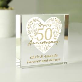 Personalised Message 50th Anniversary Block