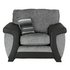Argos Home Illusion Fabric Cuddle ChairBlack & Grey