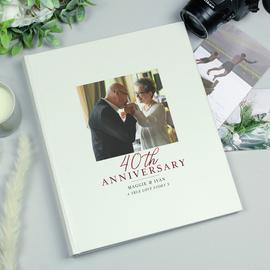 Personalised Message 40th Anniversary Photo Album