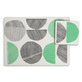 Habitat Linear Circles Set of 4 Placemat and Coasters