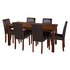 Argos Home Ashdon Solid Wood Table & 6 Mid Back Chairs- Choc