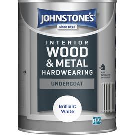 Johnstones Hardwearing Undercoat Paint 1.25L Brilliant White