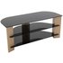 AVF Up to 55 Inch TV Stand - Black Glass and Oak Effect
