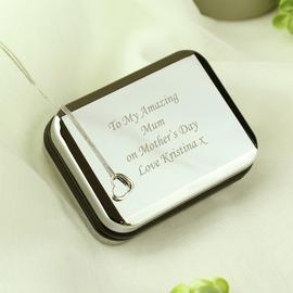 Personalised Memento Sterling Silver Necklace with Box