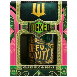 Wicked Defy Gravity Glass Mug And Socks Gift Set