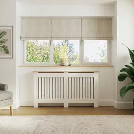 GFW Longslow Large Radiator Cover - White & Oak