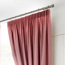 Fusion Dijon Blackout Thermal Lined Curtains - Blush Pink