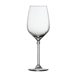Habitat Optic White Ribbed Set of 4 Wine Glasses