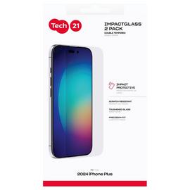 Tech21 iPhone 16 Plus Glass Screen Protector Twinpack