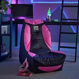 Kaikoo Teen Playstation Gaming Bean Bag - Pink & Black