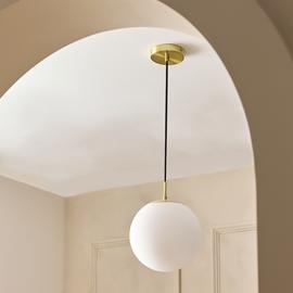 Habitat Boyd Glass Pendant Light - Brass