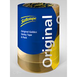 Sellotape Original Golden Tape - Pack of 6