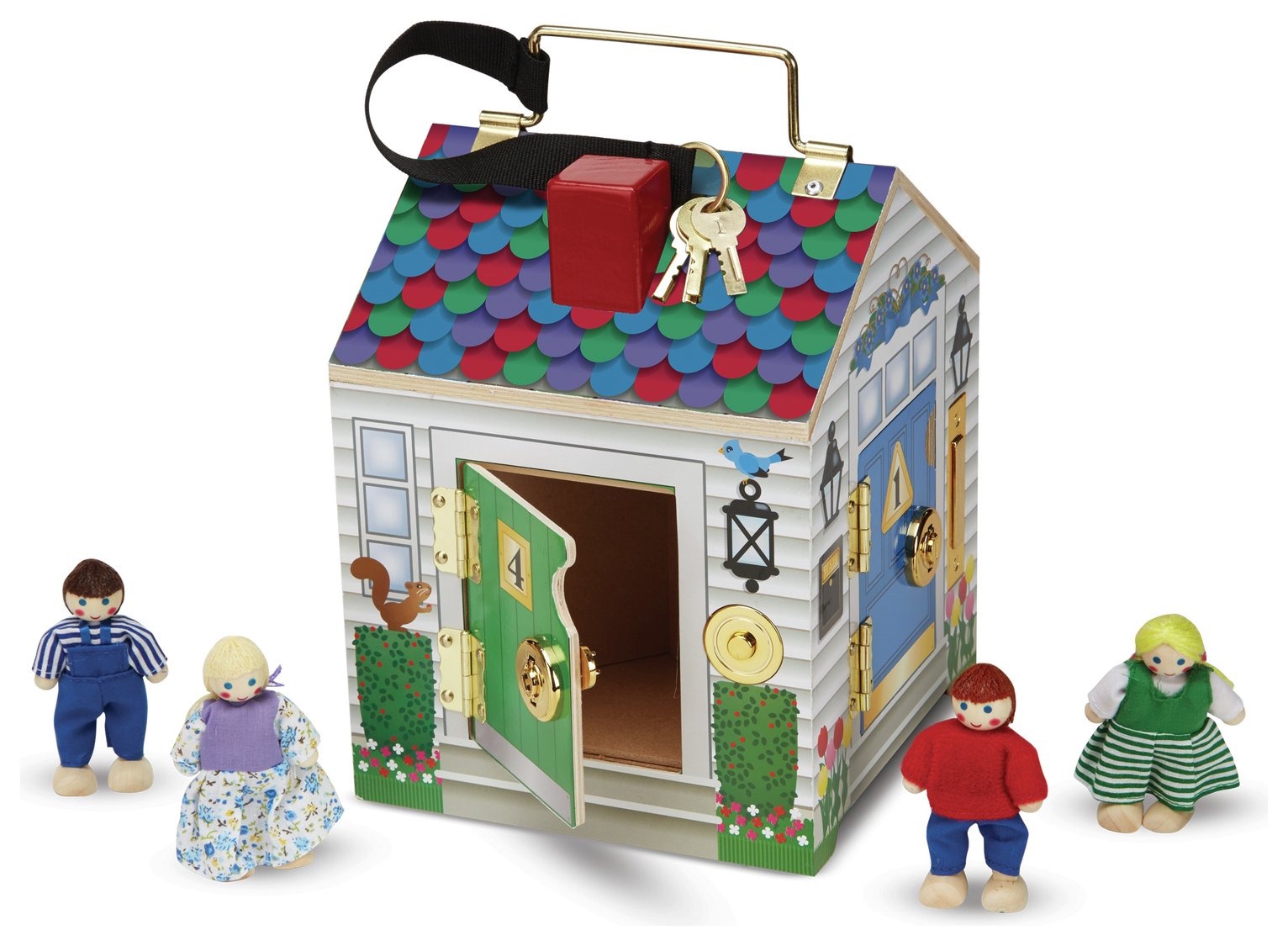 melissa and doug dollhouse with keys